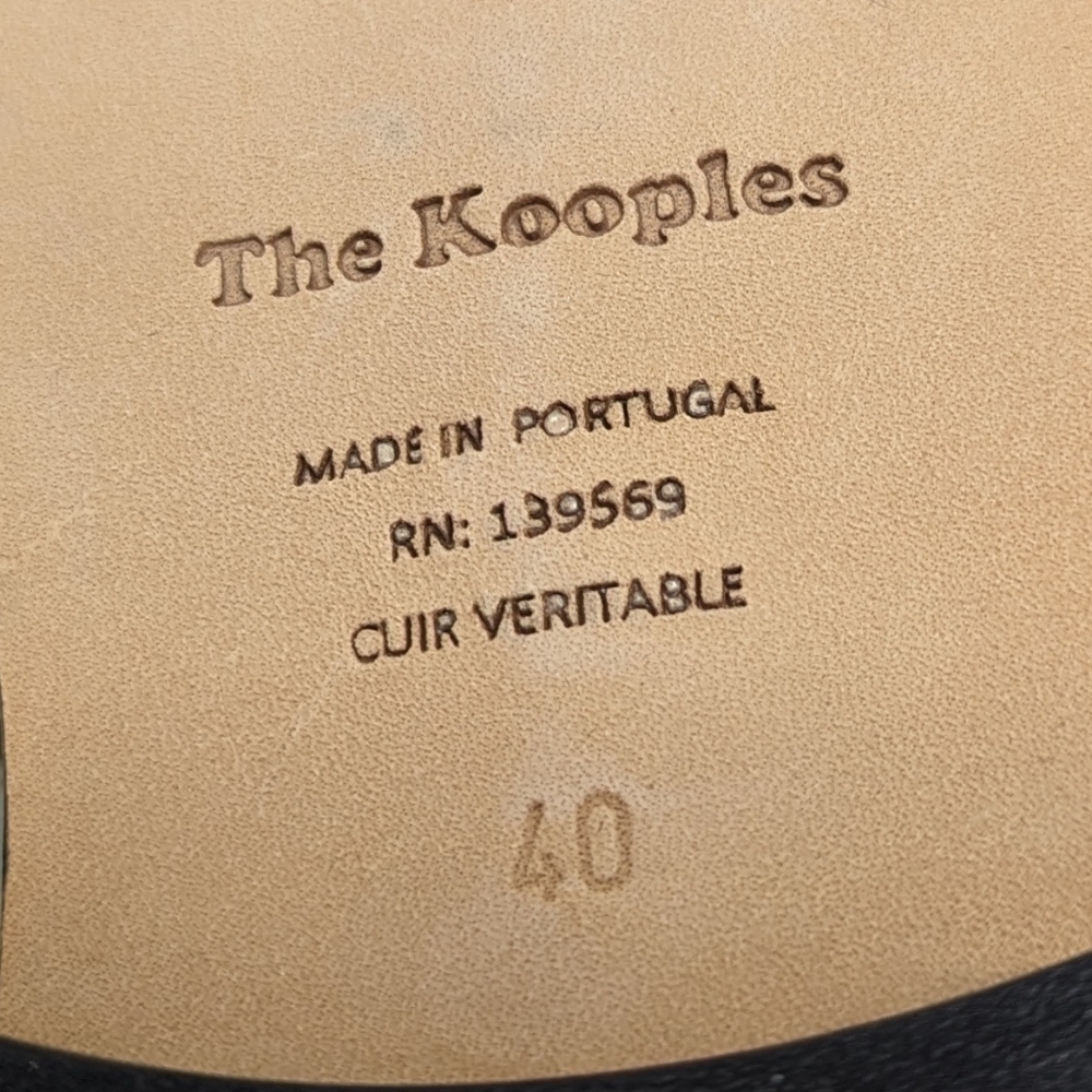 NEW The Kooples Star Studded Black Velvet & Leather Loafers Size 40 - Picture 5 of 6